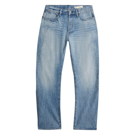 Jean en coton bleu stone délavé avec une coupe...