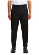 Thumbnail Pantalon chino noir uni avec une coupe droite et 5 poches et 2 pinces - Image 3