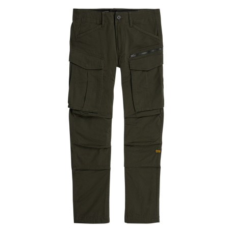 Pantalon cargo en coton biologique kaki uni...