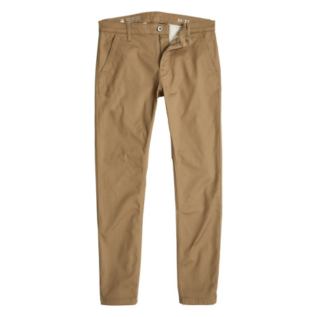Pantalon chino en coton beige uni avec une...