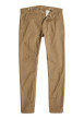 Thumbnail Pantalon chino en coton beige uni avec une coupe skinny et 4 poches