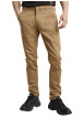 Thumbnail Pantalon chino en coton beige uni avec une coupe skinny et 4 poches - Image 3