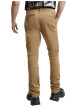 Thumbnail Pantalon chino en coton beige uni avec une coupe skinny et 4 poches - Image 4