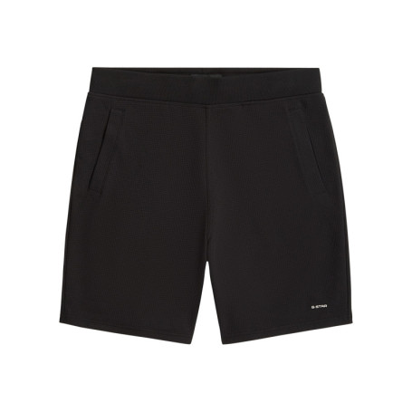 Short jogging noir uni avec une taille...