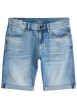 Thumbnail Short 5 poches en coton bleu délavé avec une braguette zippée