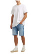 Thumbnail Short 5 poches en coton bleu délavé avec une braguette zippée - Image 6