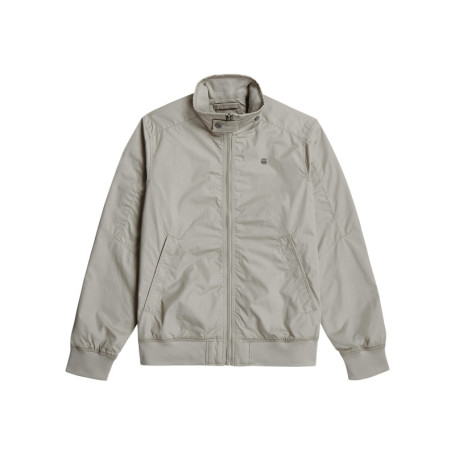Blouson gris uni avec une coupe droite et un...