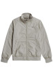 Thumbnail Blouson gris uni avec une coupe droite et un col montant boutonné