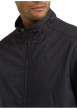 Thumbnail Blouson noir uni avec une coupe droite et un col montant boutonné - Image 6
