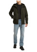 Thumbnail Blouson en coton biologique kaki uni avec une coupe droite et un col à capuche - Image 6