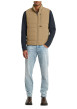Thumbnail Doudoune sans manche beige unie avec une coupe droite et un col montant - Image 5