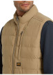 Thumbnail Doudoune sans manche beige unie avec une coupe droite et un col montant - Image 6