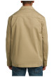Thumbnail Veste en coton beige unie avec une coupe droite et un col à revers cranté - Image 4