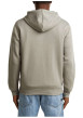 Thumbnail Sweat zippé taupe uni avec une coupe droite et un col à capuche - Image 4