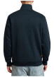 Thumbnail Sweat zippé bleu marine uni avec une coupe droite et un col montant - Image 4