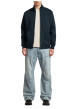 Thumbnail Sweat zippé bleu marine uni avec une coupe droite et un col montant - Image 5