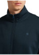 Thumbnail Sweat zippé bleu marine uni avec une coupe droite et un col montant - Image 7