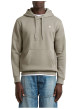Thumbnail Sweat taupe uni avec une poche kangourou et un col à capuche - Image 3