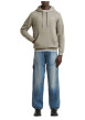 Thumbnail Sweat taupe uni avec une poche kangourou et un col à capuche - Image 5