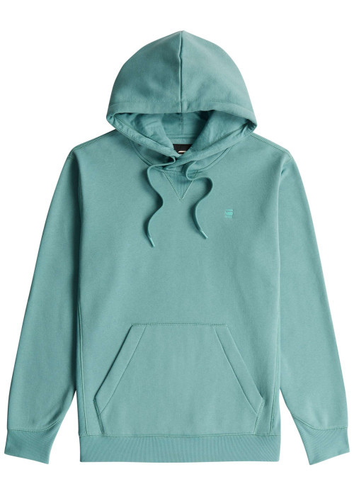Sweat vert d'eau uni avec une poche kangourou et un col à capuche