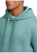 Thumbnail Sweat vert d'eau uni avec une poche kangourou et un col à capuche - Image 7