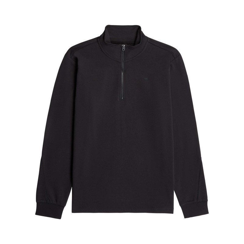 G-star Raw - Pull En Coton Biologique Noir Uni Avec Une Coupe Droite Et Un Col Montant - Noir G-star Raw - Pull En Coton Biologique Noir Uni Avec Une Coupe Droite Et Un Col Montant - Noir