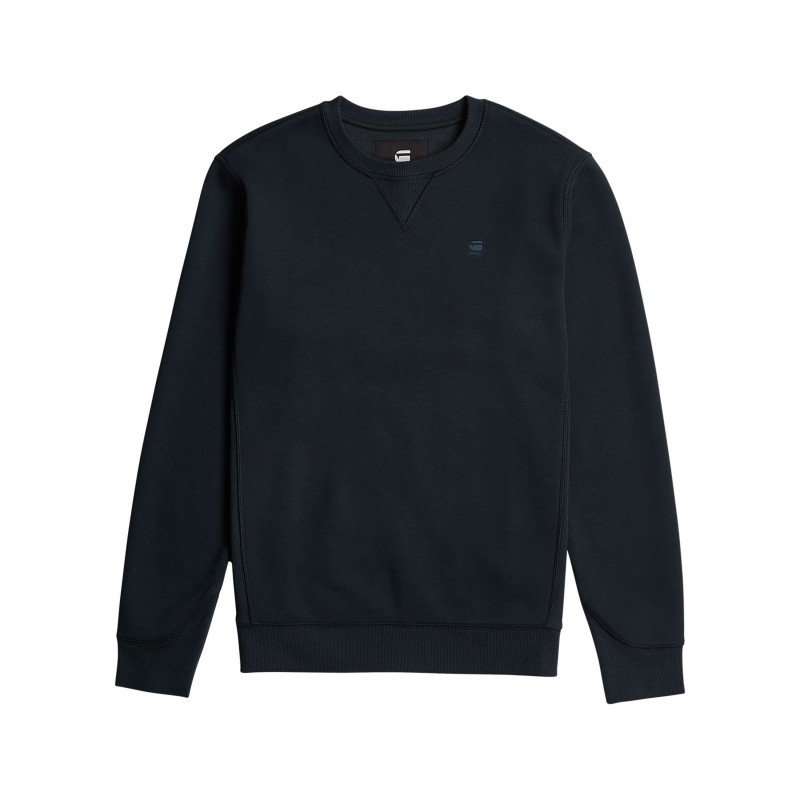 G-star Raw - Sweat Marine Uni Avec Une Coupe Droite Et Des Manches Longues - Bleu Foncé G-star Raw - Sweat Marine Uni Avec Une Coupe Droite Et Des Manches Longues - Bleu Foncé