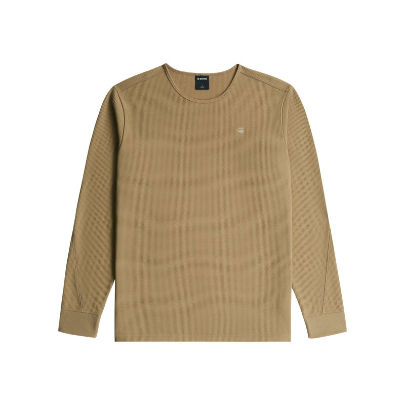 G-star Raw - Pull Beige Uni à Coupe Droite Avec Un Col Rond Et Des Manches Longues - Beige G-star Raw - Pull Beige Uni à Coupe Droite Avec Un Col Rond Et Des Manches Longues - Beige