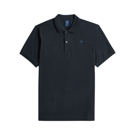 Polo en coton biologique marine à coupe droite...