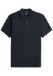 Thumbnail Polo en coton biologique marine uni avec une coupe droite et un col boutonné