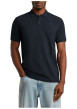 Thumbnail Polo en coton biologique marine uni avec une coupe droite et un col boutonné - Image 4
