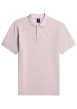 Thumbnail Polo en coton biologique rose uni avec une coupe droite et un col boutonné