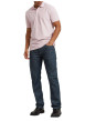 Thumbnail Polo en coton biologique rose uni avec une coupe droite et un col boutonné - Image 6