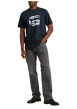 Thumbnail T-shirt en coton biologique bleu marine imprimé avec une coupe droite - Image 6
