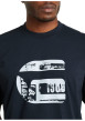 Thumbnail T-shirt en coton biologique bleu marine imprimé avec une coupe droite - Image 7