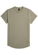 Thumbnail T-shirt en coton biologique vert uni avec une coupe droite et un col rond