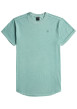 Thumbnail T-shirt en coton biologique vert d'eau uni avec un logo sur le coeur