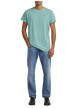 Thumbnail T-shirt en coton biologique vert d'eau uni avec un logo sur le coeur - Image 5