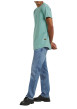 Thumbnail T-shirt en coton biologique vert d'eau uni avec un logo sur le coeur - Image 6
