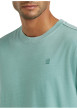Thumbnail T-shirt en coton biologique vert d'eau uni avec un logo sur le coeur - Image 7