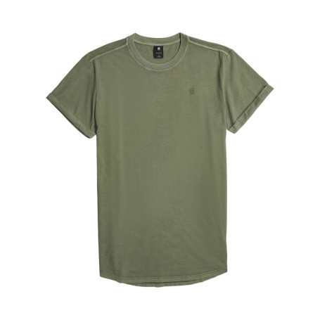 T-shirt en coton biologique kaki uni avec un...