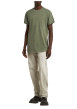 Thumbnail T-shirt en coton biologique kaki uni avec un logo sur le coeur - Image 5
