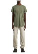 Thumbnail T-shirt en coton biologique kaki uni avec un logo sur le coeur - Image 6