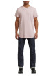 Thumbnail T-shirt en coton biologique rose uni avec un logo sur le coeur - Image 5