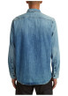 Thumbnail Chemise en jean en coton bleue unie avec une coupe droite et 1 poche - Image 4