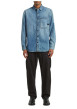 Thumbnail Chemise en jean en coton bleue unie avec une coupe droite et 1 poche - Image 5