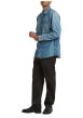 Thumbnail Chemise en jean en coton bleue unie avec une coupe droite et 1 poche - Image 6