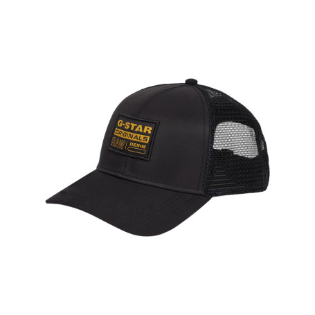 Casquette noire unie en bi-matière avec un...