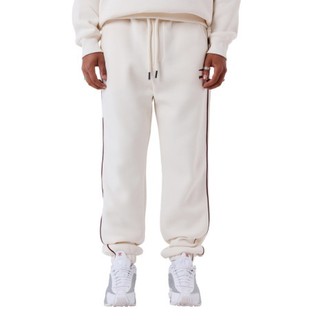 Pantalon jogging blanc uni avec un cordon de...