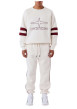Thumbnail Pantalon jogging blanc uni avec un cordon de serrage à la taille - Image 3